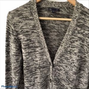 GAP Marled Chunky Cardigan Button Front Sweater